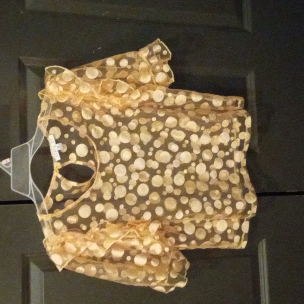 Sheer polkadot rose gold
